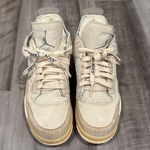 Nike Air Jordan 4 Retro in Beige and Cream